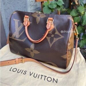 Louis Vuitton Reverse Giant Monogram Speedy Bandouliere 30